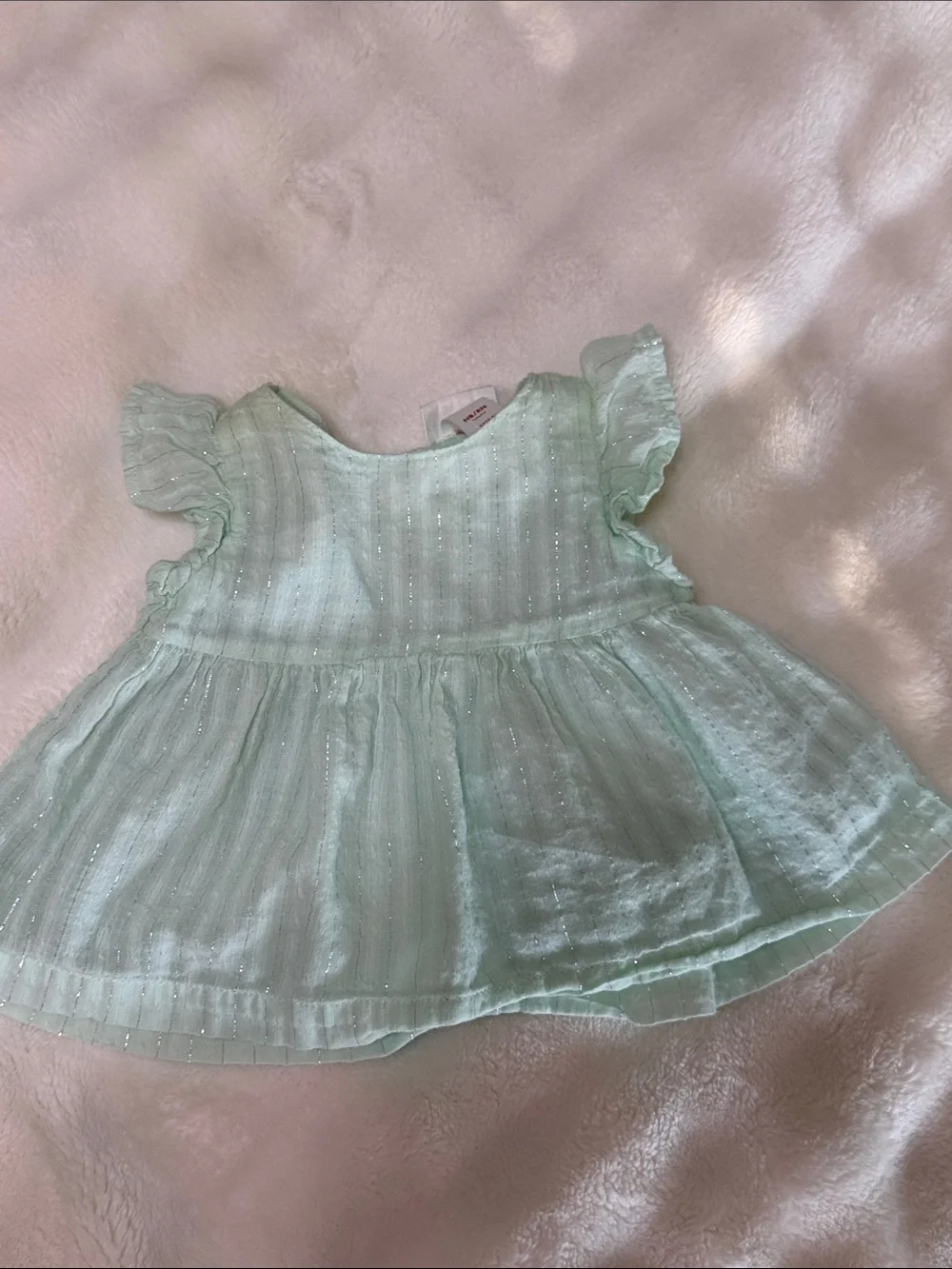 Cat & Jack Mint Green Ruffled Baby Dress